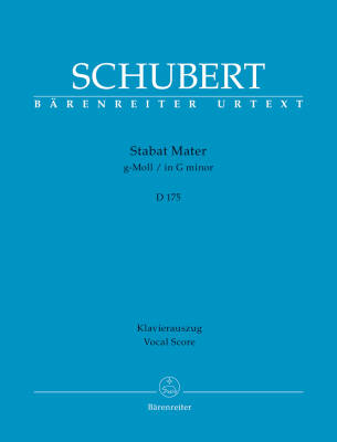 Stabat Mater in G Minor D 175 - Schubert - Vocal Score, Urtext Edition