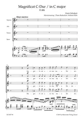Magnificat in C Major D 486 - Schubert - Vocal Score, Urtext Edition - Soloists, Mixed Choir, Orchestra