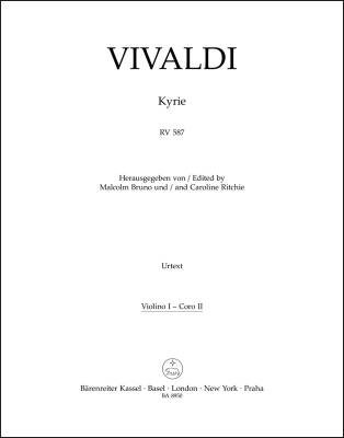 Kyrie RV 587 - Vivaldi - Violin I/Choir II Part, Urtext Edition