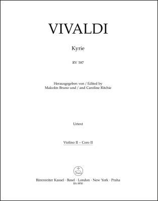Kyrie RV 587 - Vivaldi - Violin II/Choir II Part, Urtext Edition