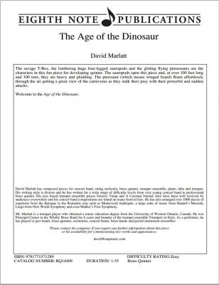 Age Of The Dinosaur - Marlatt - Brass Quintet
