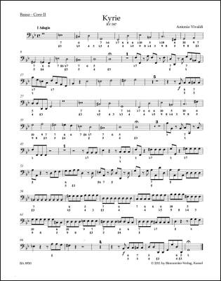 Kyrie RV 587 - Vivaldi - Double Bass/Choir II Part, Urtext Edition