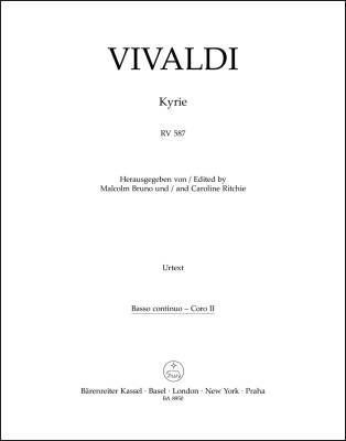 Kyrie RV 587 - Vivaldi - Basso Continuo/Choir II Part, Urtext Edition