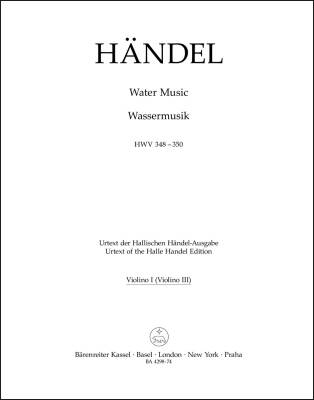 Water Music HWV 348-350 - Handel - Part, Urtext Edition