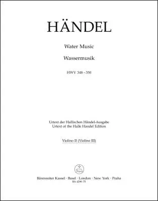 Water Music HWV 348-350 - Handel - Part, Urtext Edition