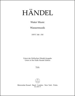 Water Music HWV 348-350 - Handel - Part, Urtext Edition