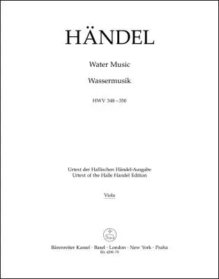 Water Music HWV 348-350 - Handel - Part, Urtext Edition