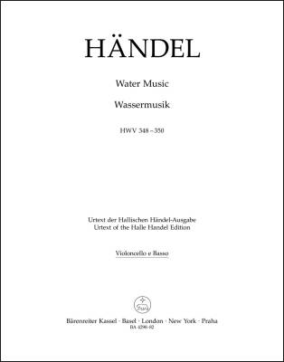 Water Music HWV 348-350 - Handel - Part, Urtext Edition