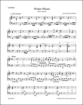 Water Music HWV 348-350 - Handel - Part, Urtext Edition