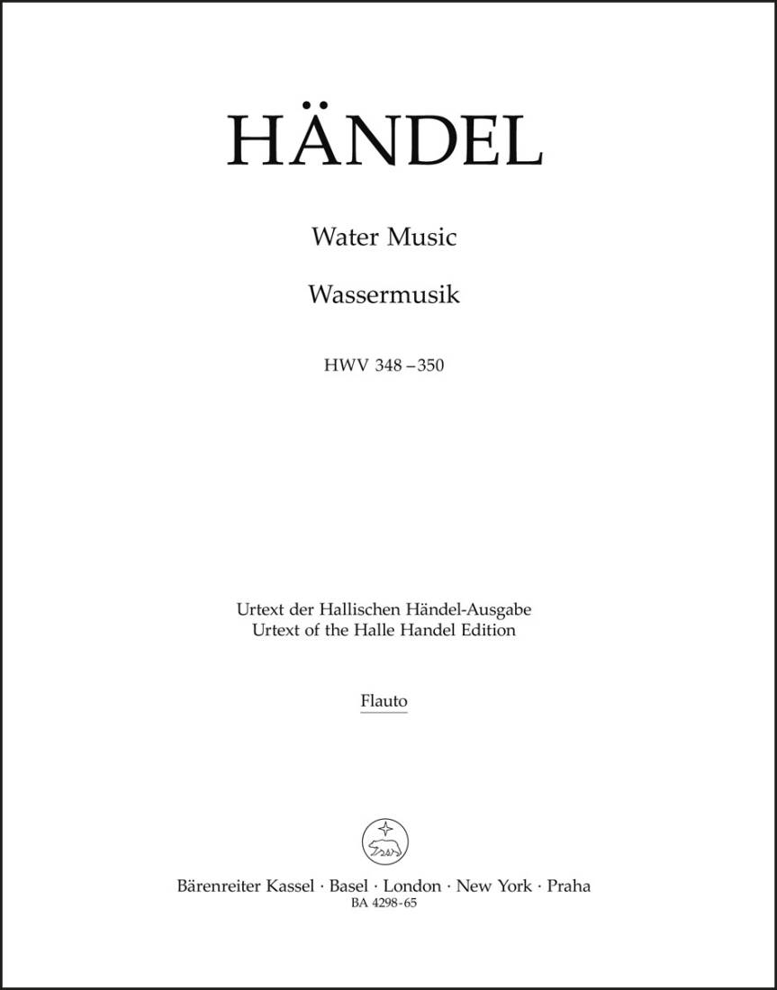 Water Music HWV 348-350 - Handel - Wind Set, Urtext Edition