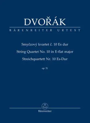 Baerenreiter Verlag - String Quartet No. 10 in E-flat Major Op. 51 - Dvorak - Study Score, Urtext Edition - String Quartet