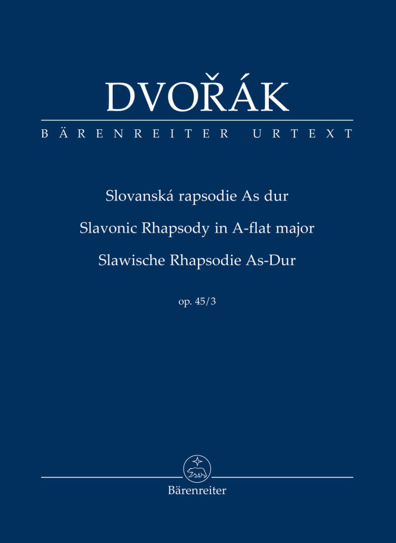 Slavonic Rhapsody in a Flat Major Op. 45/3 - Dvorak - Study Score, Urtext Edition