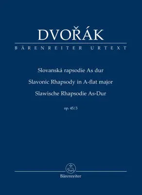 Baerenreiter Verlag - Slavonic Rhapsody in a Flat Major Op. 45/3 - Dvorak - Study Score, Urtext Edition