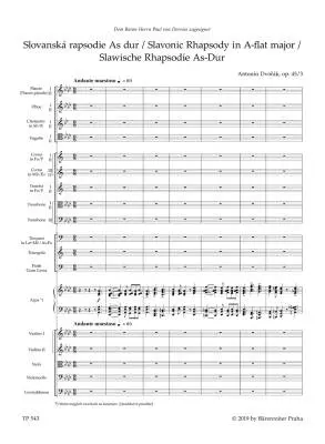 Slavonic Rhapsody in a Flat Major Op. 45/3 - Dvorak - Study Score, Urtext Edition