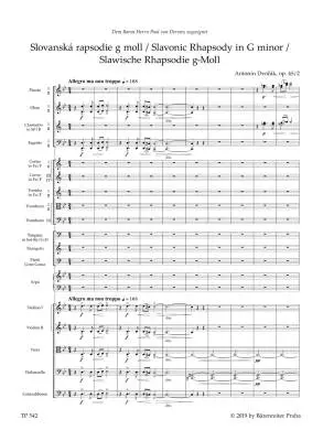 Slavonic Rhapsody in G Minor Op. 45/2 - Dvorak - Study Score, Urtext Edition