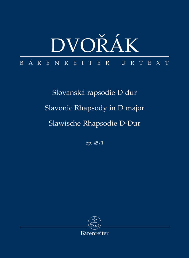 Slavonic Rhapsody in D Major Op. 45/1 - Dvorak - Study Score, Urtext Edition