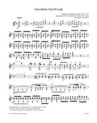 Eine Kleine Nachtmusik - Mozart - Violin - Performance Score