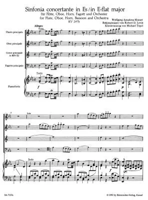 Sinfonia Concertante for Four Wind Instruments and Orchestra in E-flat Major K. Anh I/9(297b) - Mozart - Piano Reduction, Set of Parts - Wind Instruments, Orchestra