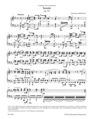 Sonata for Pianoforte in C Minor Op. 111 - Beethoven - Performance Score, Urtext Edition - Piano