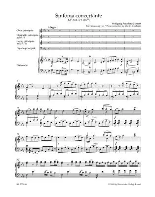 Sinfonia Concertante for Oboe, Clarinet, Horn, Bassoon and Orchestra in E-flat Major K. Anh. I,9 (297b) - Mozart - Piano Reduction, Urtext Edition