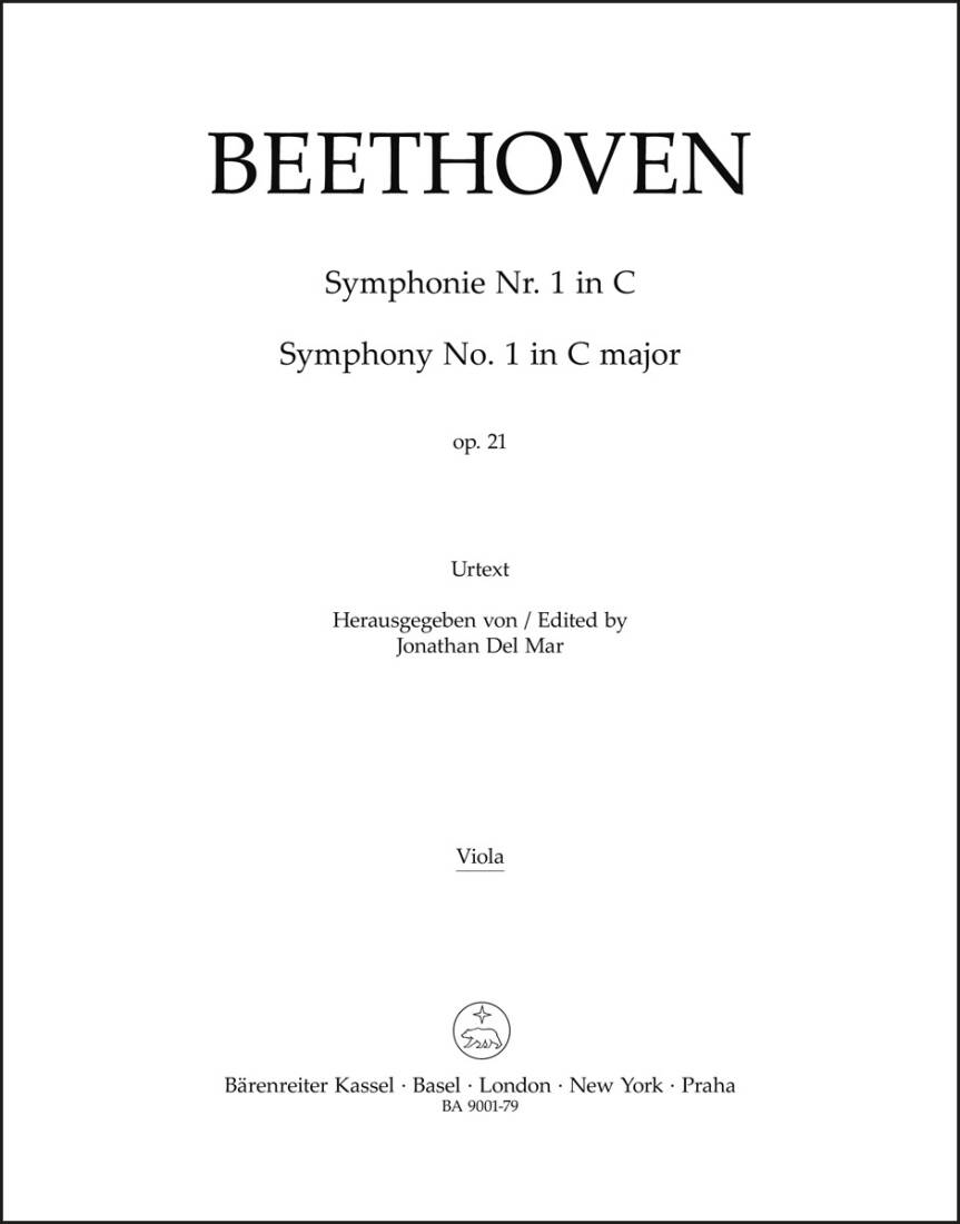 Symphony No. 1 in C Major Op. 21 - Beethoven - Part, Urtext Edition
