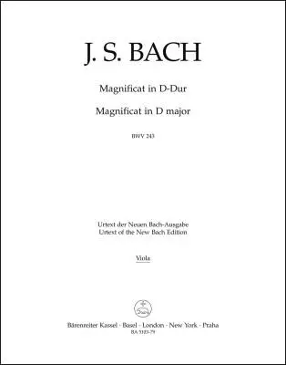 Magnificat in D Major BWV 243 - Bach - Viola Part, Urtext Edition