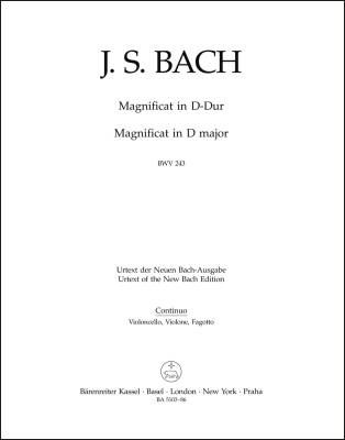 Magnificat in D Major BWV 243 - Bach - Basso Continuo/Cello/Double Bass Part, Urtext Edition