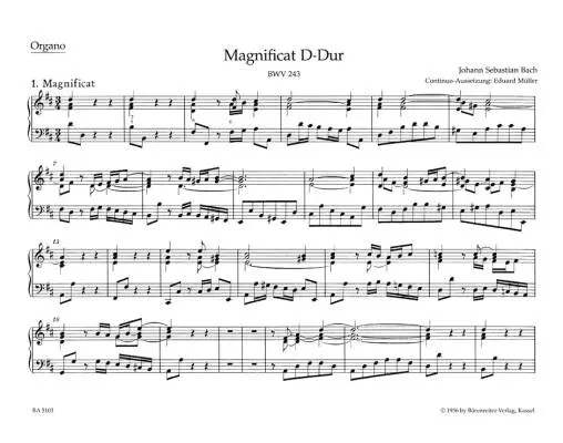 Magnificat in D Major BWV 243 - Bach - Part, Urtext Edition