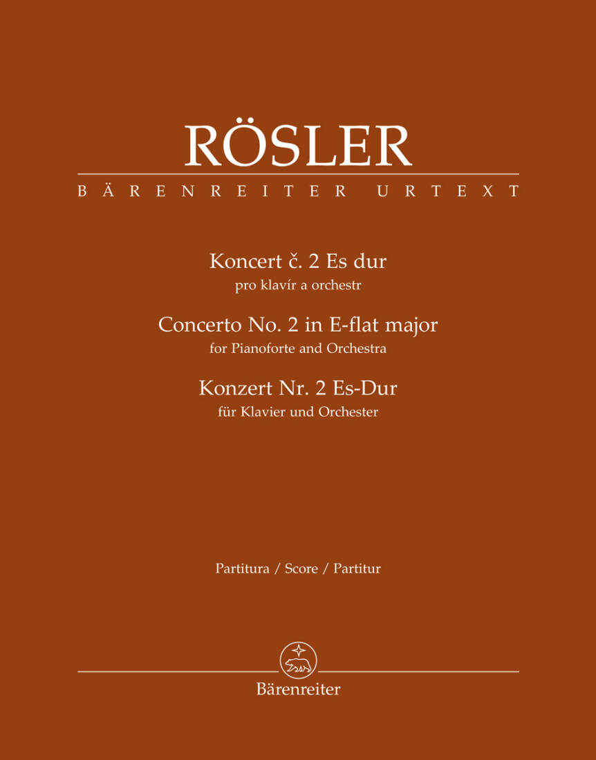 Concerto for Pianoforte and Orchestra No. 2 in E-flat Major - Rosler - Score, Urtext Edition - Piano, Orchestra