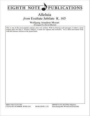 Eighth Note Publications - Alleluia from Exultate Jubilate K.165 - Mozart/Marlatt - Woodwind Ensemble
