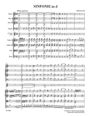 Symphony in D Minor Hob. I:80 - Haydn - Score, Urtext Edition - Orchestra