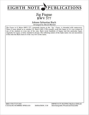 Eighth Note Publications - Jig Fugue BWV 577 - Bach/Marlatt - Woodwind Ensemble