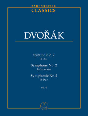 Baerenreiter Verlag - Symphonie No. 2 B-dur Op. 4 - Dvorak - Study Score - Orchestra