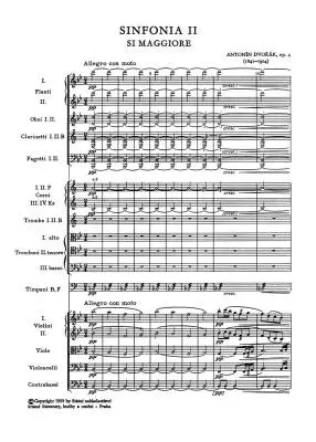 Symphonie No. 2 B-dur Op. 4 - Dvorak - Study Score - Orchestra