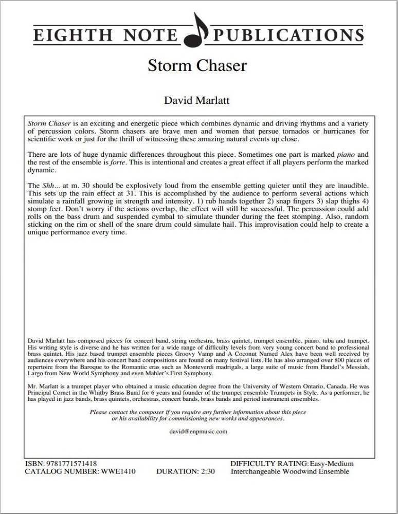 Storm Chaser - Marlatt - Woodwind Ensemble