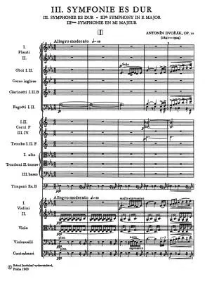 Symphonie No. 3 Es-dur Op. 10 - Dvorak - Study Score - Orchestra