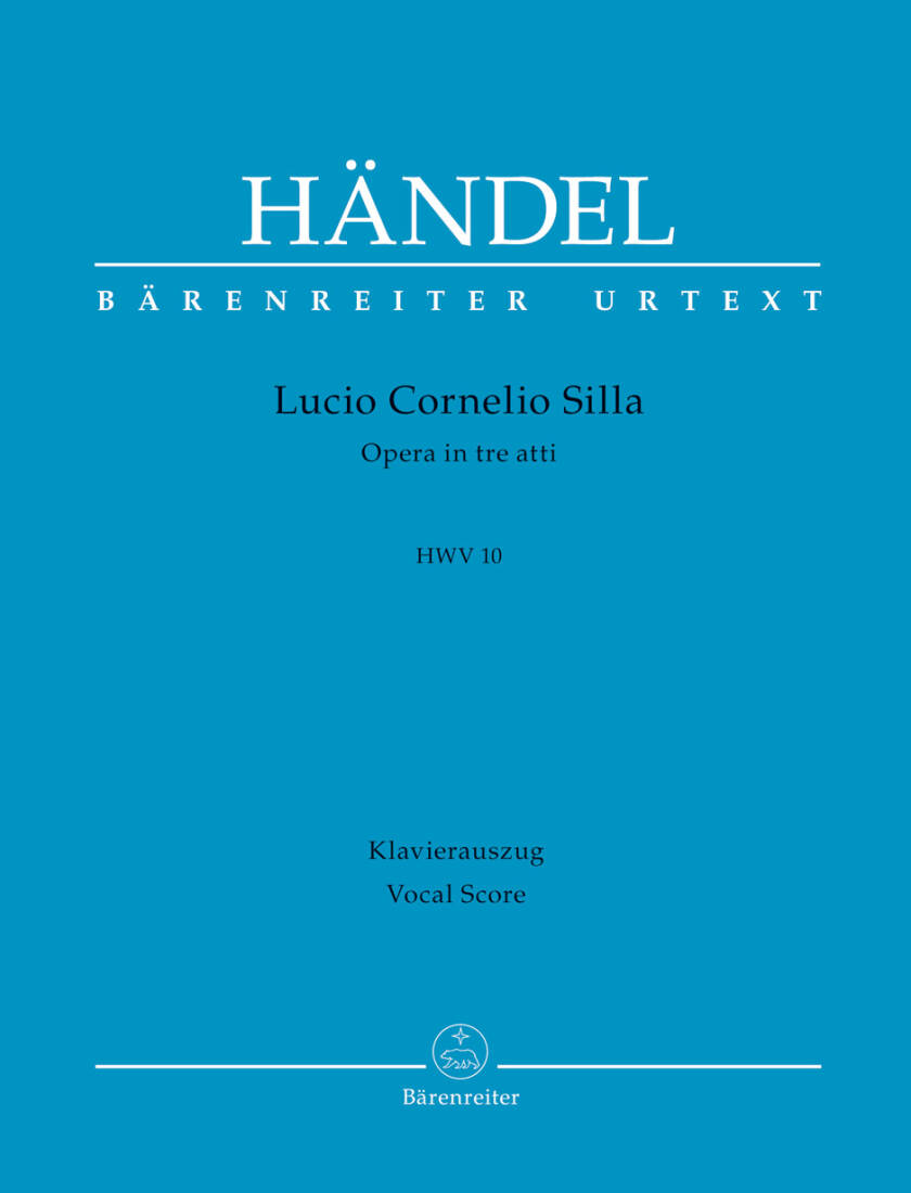 Lucio Cornelio Silla HWV 10 - Handel - Vocal Score, Urtext Edition - Vocal, Orchestra