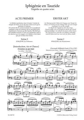 Iphigenie en Tauride - Gluck - Vocal Score, Urtext Edition