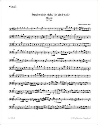 Furchte Dich Nicht, Ich Bin bei Dir BWV 228 - Bach - Violin Part, Urtext Edition