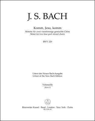 Komm, Jesu, Komm BWV 229 - Bach - Cello Part, Urtext Edition