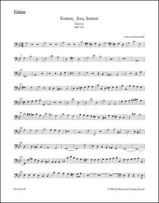 Komm, Jesu, Komm BWV 229 - Bach - Violin Part, Urtext Edition
