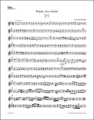 Komm, Jesu, Komm BWV 229 - Bach - Wind Set, Urtext Edition
