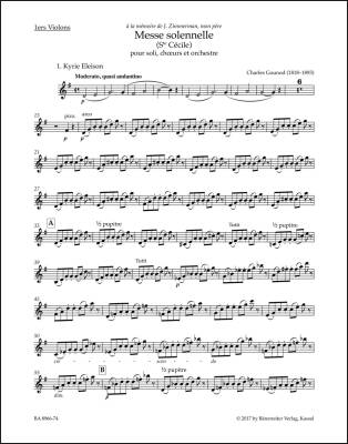 Messe Solennelle (Ste Cecile) for Soloists, Choir and Orchestra - Gounod - Violin I Part, Urtext Edition