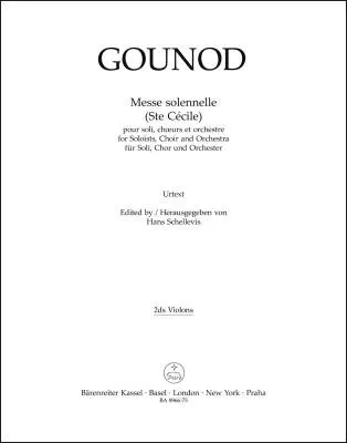 Baerenreiter Verlag - Messe Solennelle (Ste Cecile) for Soloists, Choir and Orchestra - Gounod - Violin II Part, Urtext Edition