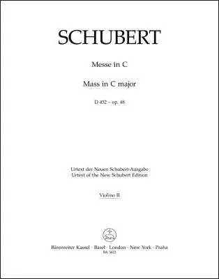 Mass in C Major Op. 48 D 452 - Schubert - Violin II Part, Urtext Edition