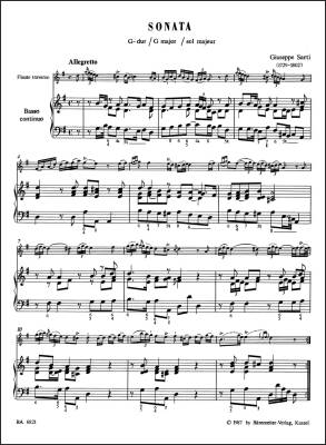 Baerenreiter Verlag - Two Sonatas for Flute and Basso Continuo - Sarti - Performance Score, Part - Flute, Basso Continuo