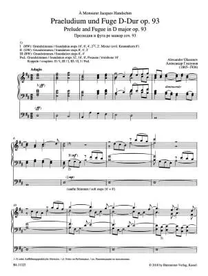 Complete Organ Works - Glazunov - Performance Score, Anthology, Urtext Edition - Organ