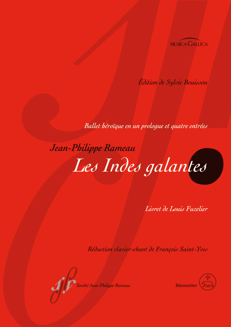 Les Indes Galantes Rct 44 - Rameau - Vocal Score, Urtext Edition - Soloists, Choir, Orchestra
