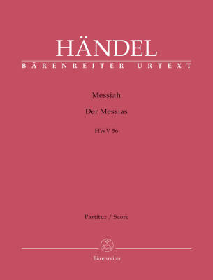 Messiah HWV 56 - Handel - Score, Urtext Edition - Soloists, Mixed Choir, Orchestra