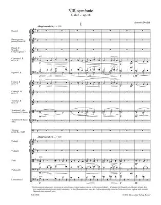 Symphony No. 8 in G Major Op. 88 - Dvorak - Score, Urtext Edition - Orchestra